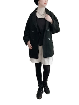 「LYEON（リヨン）のアイテム」を使った、ka.naさん（レディース・166cm）の冬コーディネート