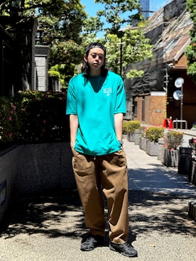 「MANASTASH（マナスタッシュ）のアイテム（キャップ）」を使った、Royさん（メンズ・179cm）の春コーディネート
