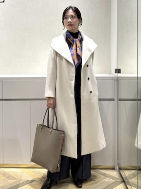 「アイテム（バンダナ/スカーフ）」を使った、FUYUKIさん（レディース・167cm）の秋コーディネート