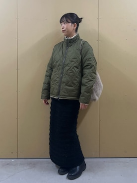 「TAION（タイオン）のアイテム（ダウンジャケット/コート）」を使った、エモリさん（レディース・157cm）の冬コーディネート