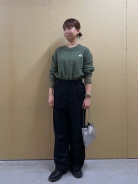 「メタルバッグ」｜エモリさん（レディース・157cm）の秋コーディネート