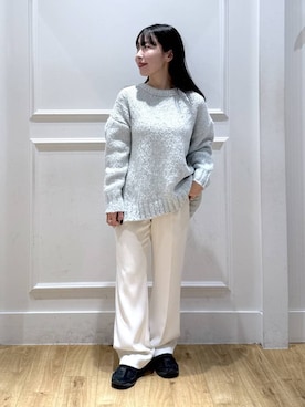 「アイテム（スラックス）」を使った、moriさん（レディース・148cm）の冬コーディネート