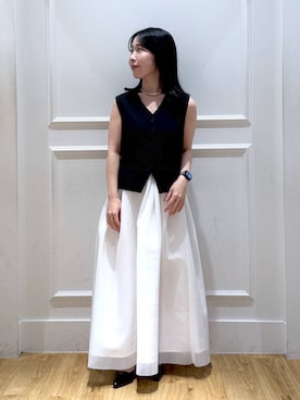 「アイテム（ベスト）」を使った、moriさん（レディース・148cm・20代）の夏コーディネート