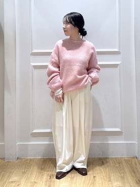 「アイテム（スラックス）」を使った、moriさん（レディース・148cm）の秋コーディネート