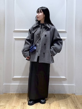 「アイテム（ステンカラーコート）」を使った、moriさん（レディース・148cm・20代）の冬コーディネート