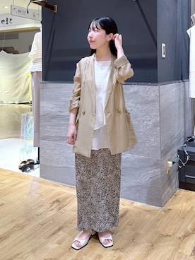 「A part by（アパートバイ）のプリーツイージータイトスカート2≪追加4≫（スカート）」を使った、moriさん（レディース・148cm）の夏コーディネート