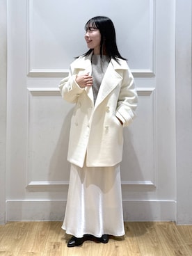 「アイテム（ピーコート）」を使った、moriさん（レディース・148cm・20代）の冬コーディネート