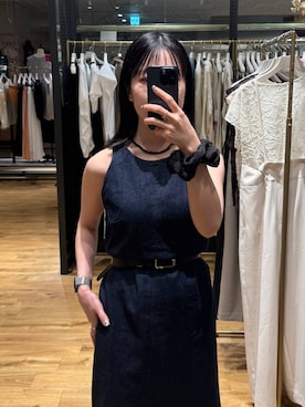 「アイテム（ベルト）」を使った、moriさん（レディース・148cm）の夏コーディネート
