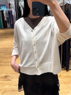 「A part by（アパートバイ）のダブルストラップミュール（パンプス、ブラック系）」を使った、moriさん（レディース・148cm）の春コーディネート