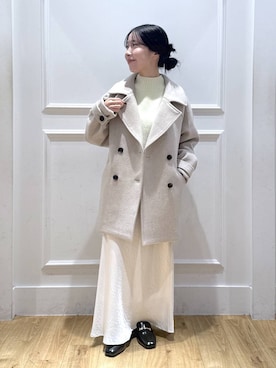 「アイテム（ピーコート、ベージュ系）」を使った、moriさん（レディース・148cm）の秋コーディネート