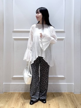 「A part by（アパートバイ）のアイテム（その他パンツ）」を使った、moriさん（レディース・148cm）の春コーディネート