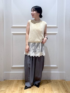 「アイテム（チュニック）」を使った、moriさん（レディース・148cm）の夏コーディネート