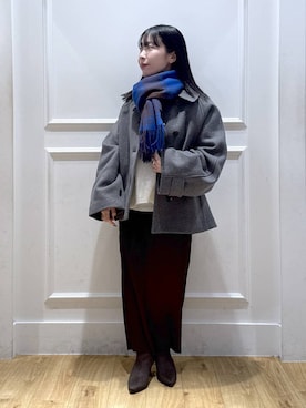 「アイテム（ステンカラーコート）」を使った、moriさん（レディース・148cm・20代）の冬コーディネート