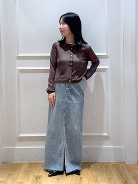「アイテム（デニムスカート）」を使った、moriさん（レディース・148cm）の夏コーディネート