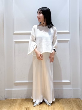 「A part by（アパートバイ）のネックカフ（ネックレス）」を使った、moriさん（レディース・148cm）の夏コーディネート