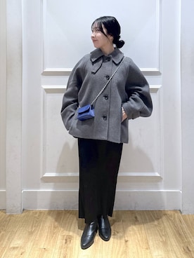 「アイテム（ステンカラーコート）」を使った、moriさん（レディース・148cm・20代）の秋コーディネート