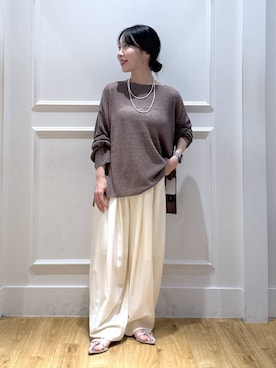 「アイテム（スラックス）」を使った、moriさん（レディース・148cm・20代）の夏コーディネート