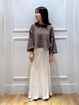 「A part by（アパートバイ）のネックカフ（ネックレス）」を使った、moriさん（レディース・148cm）の夏コーディネート