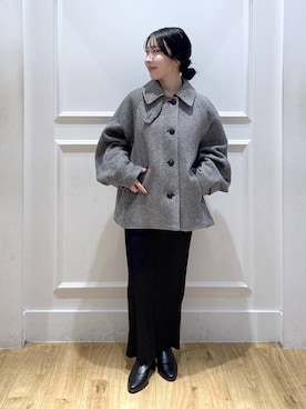 「アイテム（ステンカラーコート）」を使った、moriさん（レディース・148cm・20代）の秋コーディネート