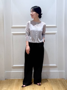 「アイテム（スラックス）」を使った、moriさん（レディース・148cm）の夏コーディネート