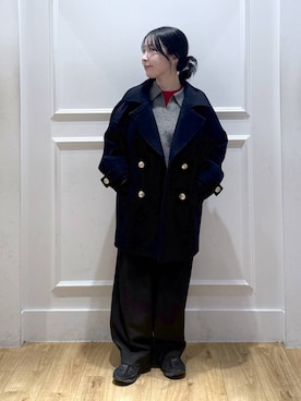 「アイテム（ピーコート）」を使った、moriさん（レディース・148cm・20代）の冬コーディネート