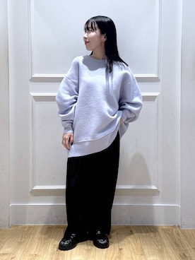 「アイテム（スラックス）」を使った、moriさん（レディース・148cm）の冬コーディネート