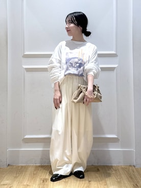 「アイテム（スラックス）」を使った、moriさん（レディース・148cm）の秋コーディネート