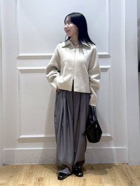 「A part by（アパートバイ）のワンショルカナグツキバッグ（ハンドバッグ）」を使った、moriさん（レディース・148cm）の秋コーディネート