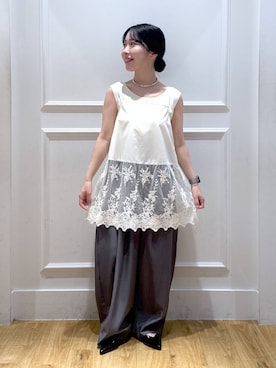 「アイテム（チュニック）」を使った、moriさん（レディース・148cm・20代）の夏コーディネート