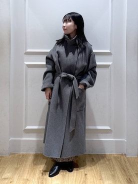 「アイテム（ステンカラーコート）」を使った、moriさん（レディース・148cm・20代）の冬コーディネート