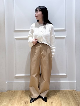 「アイテム（チノパンツ）」を使った、moriさん（レディース・148cm）の春コーディネート