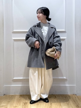 「アイテム（スラックス）」を使った、moriさん（レディース・148cm）の秋コーディネート