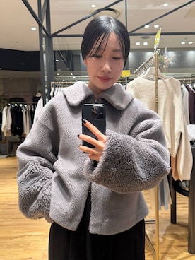 「アイテム（スラックス）」を使った、moriさん（レディース・148cm）の冬コーディネート