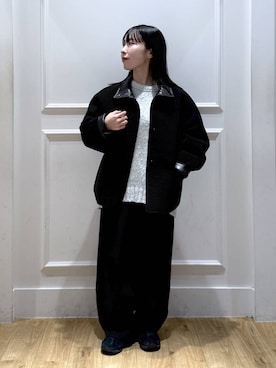 「アイテム（スラックス）」を使った、moriさん（レディース・148cm）の冬コーディネート