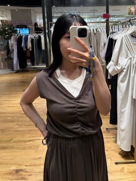 「アイテム（バングル/リストバンド）」を使った、moriさん（レディース・148cm）の夏コーディネート