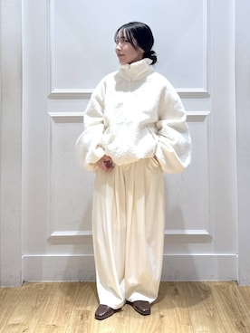 「アイテム（スラックス）」を使った、moriさん（レディース・148cm）の秋コーディネート