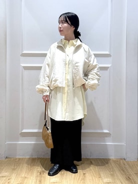 「アイテム（シャツワンピース）」を使った、moriさん（レディース・148cm）の秋コーディネート
