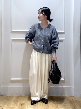 「A part by（アパートバイ）のワンショルカナグツキバッグ（ハンドバッグ）」を使った、moriさん（レディース・148cm）の秋コーディネート