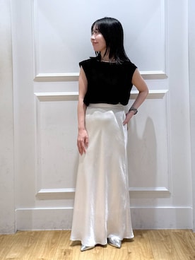 「A part by（アパートバイ）のネックカフ（ネックレス）」を使った、moriさん（レディース・148cm）の夏コーディネート