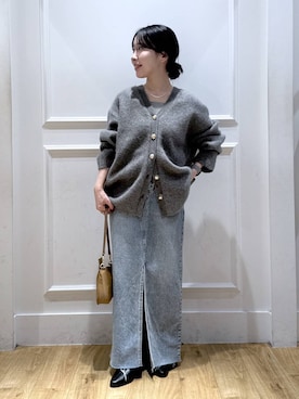「アイテム（デニムスカート）」を使った、moriさん（レディース・148cm）の秋コーディネート