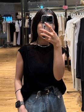 「A part by（アパートバイ）のネックカフ（ネックレス）」を使った、moriさん（レディース・148cm）の夏コーディネート
