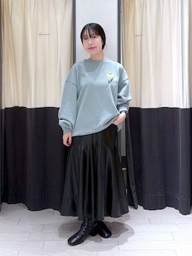 「A part by（アパートバイ）のアイテム（ブーツ）」を使った、moriさん（レディース・148cm）の秋コーディネート