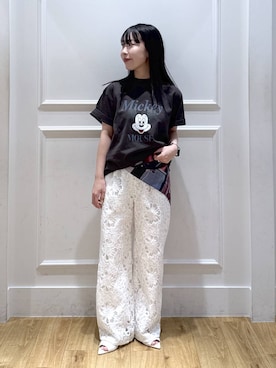 「A part by（アパートバイ）の【セレクト】LY_Scarf（バンダナ/スカーフ、ピンク系）」を使った、moriさん（レディース・148cm）の春コーディネート