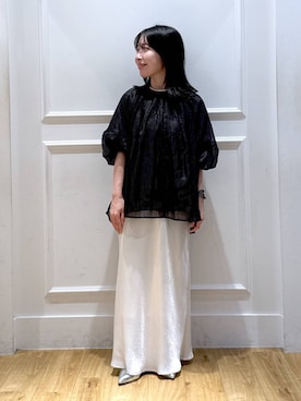 「A part by（アパートバイ）のネックカフ（ネックレス）」を使った、moriさん（レディース・148cm）の夏コーディネート