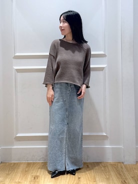 「アイテム（デニムスカート）」を使った、moriさん（レディース・148cm）の夏コーディネート