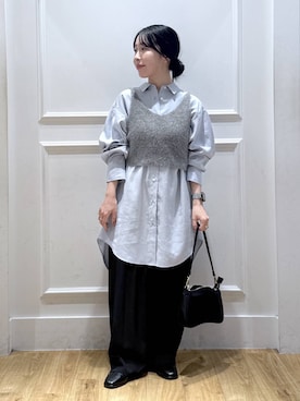 「アイテム（シャツワンピース）」を使った、moriさん（レディース・148cm）の秋コーディネート