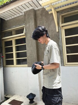 「VOGUE JAPAN（ヴォーグ ジャパン）のアイテム」を使った、陳逸塵さん（メンズ・173cm）の冬コーディネート