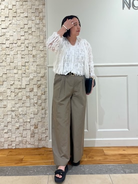 「アイテム（カーディガン/ボレロ）」を使った、yamaiさん（レディース・163cm）の春コーディネート