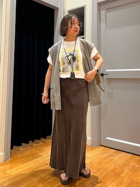 「アイテム（チャーム）」を使った、yamaiさん（レディース・163cm）の夏コーディネート