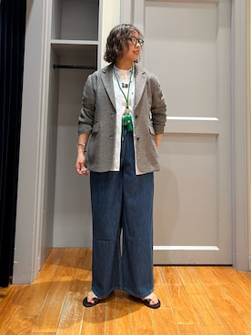 「アイテム（チャーム）」を使った、yamaiさん（レディース・163cm）の春コーディネート